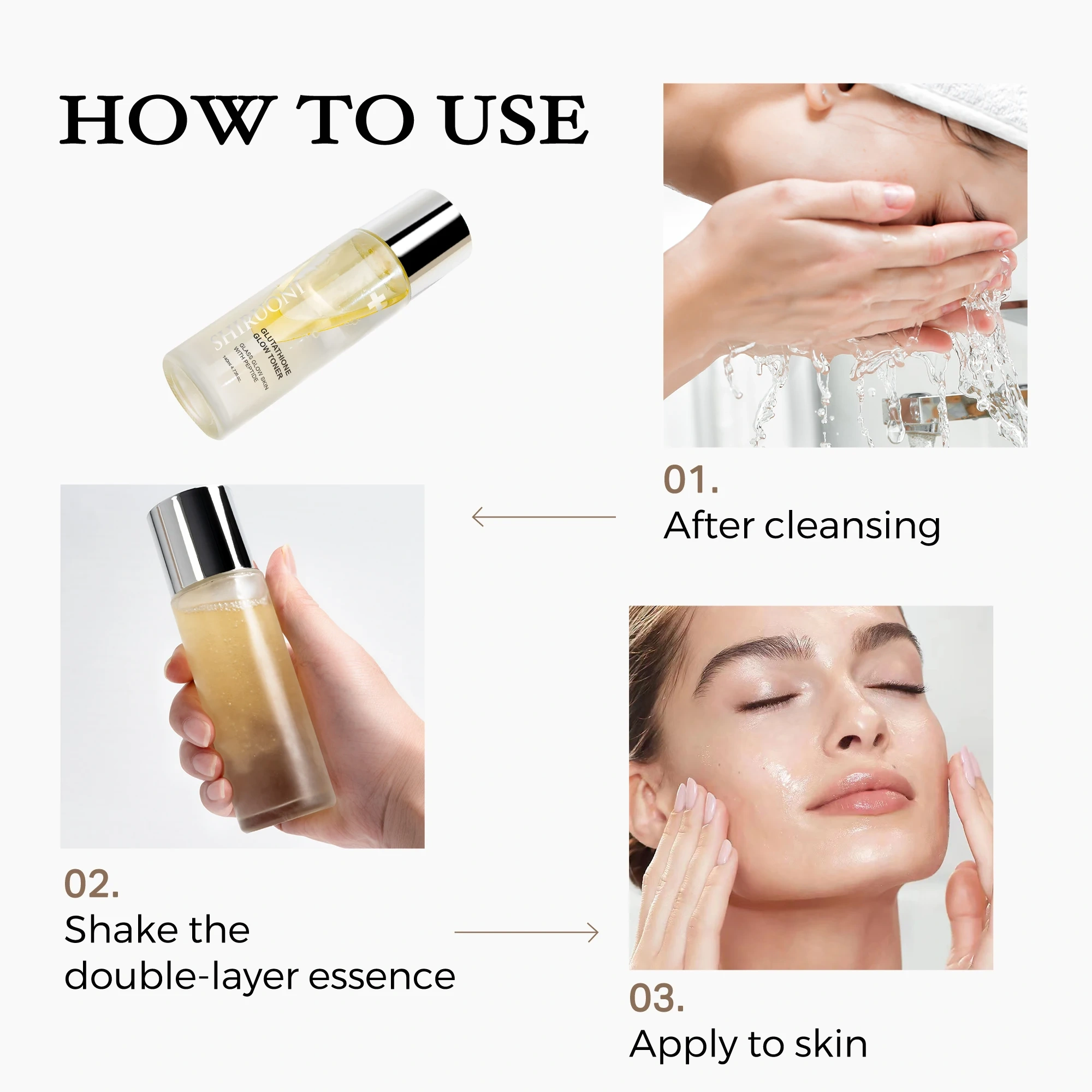 Glutathione Toner with Peptide for Hydration & Radiance