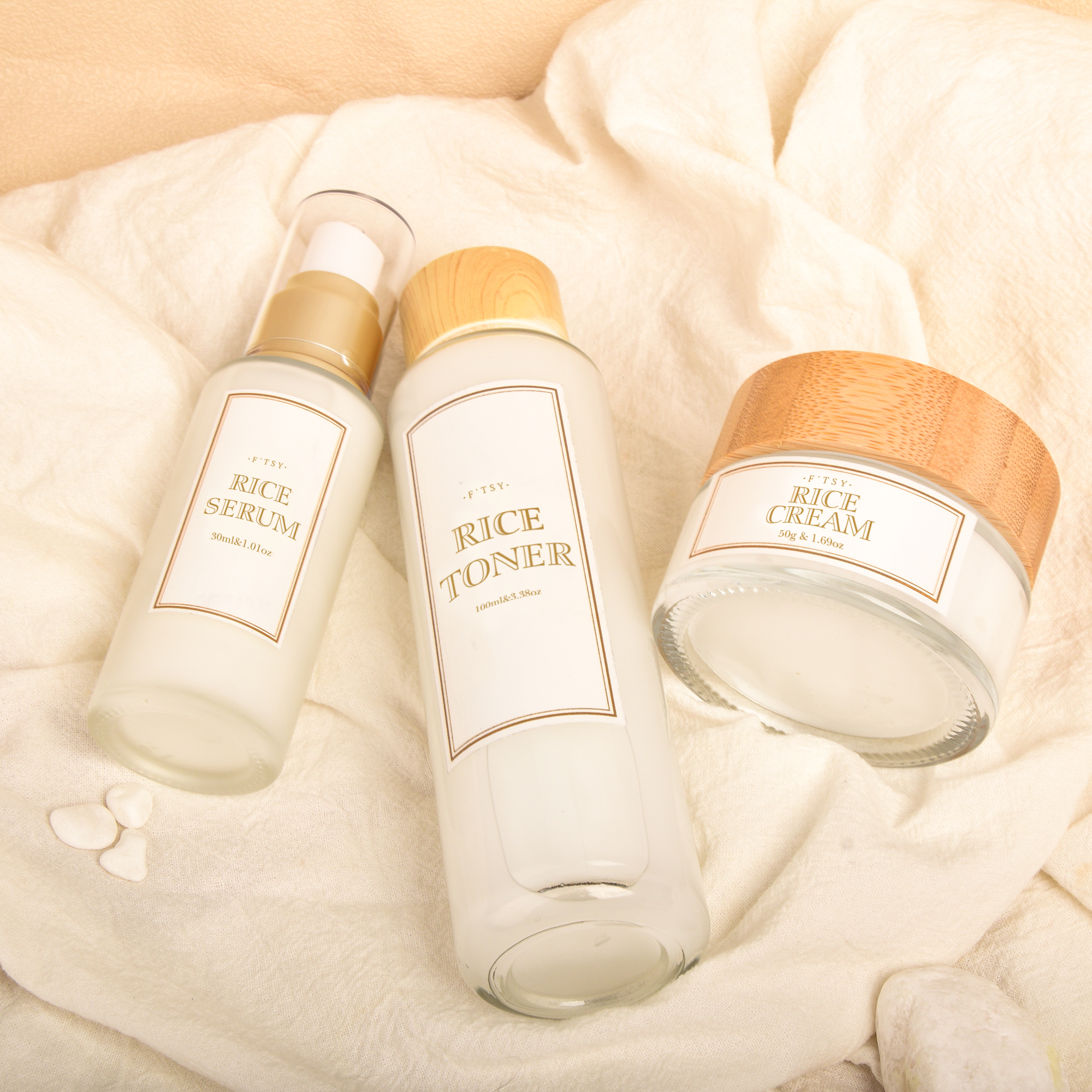 Organic Rice Whitening Skincare Set