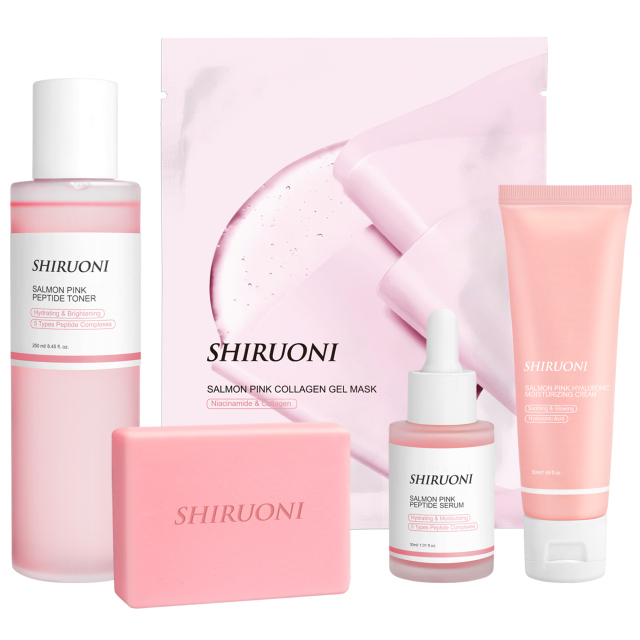 Salmon PDRN Pink Peptide Skin Care Set, Firming Moisturizing Hydrating