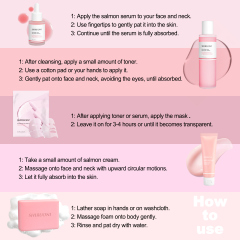 Salmon PDRN Pink Peptide Skin Care Set, Firming Moisturizing Hydrating