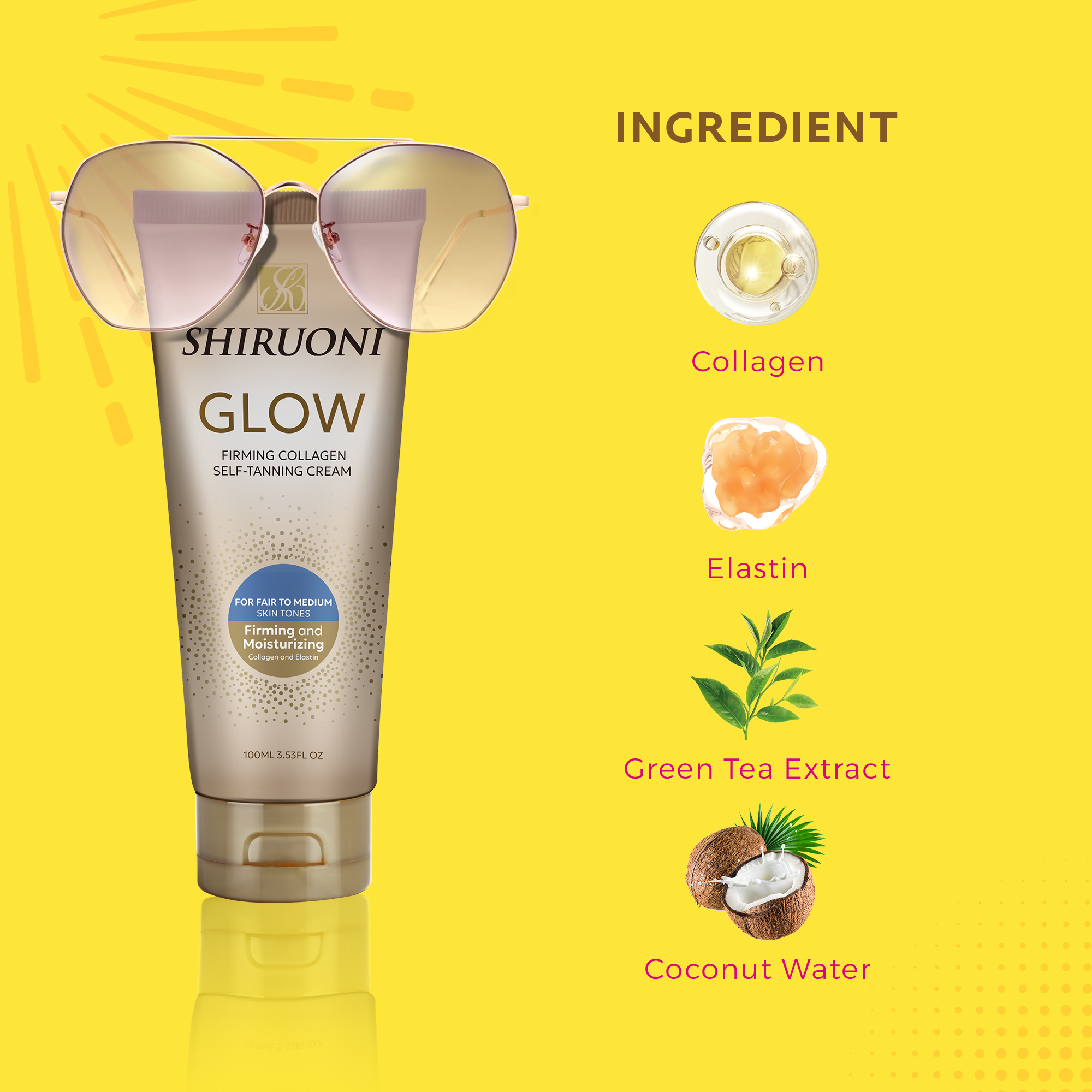 Collagen Self-Tanning Cream, Glow & Firming