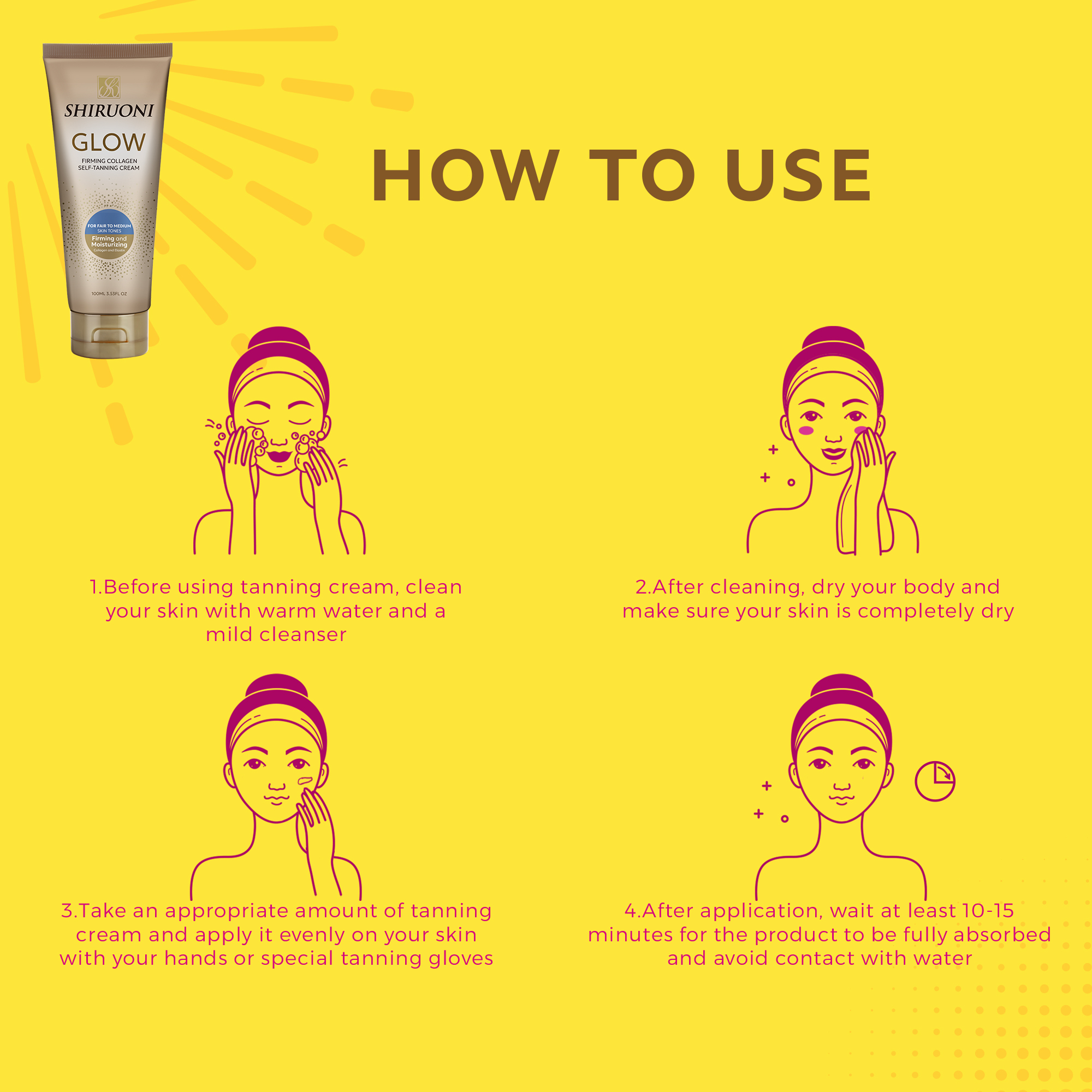 Collagen Self-Tanning Cream, Glow & Firming
