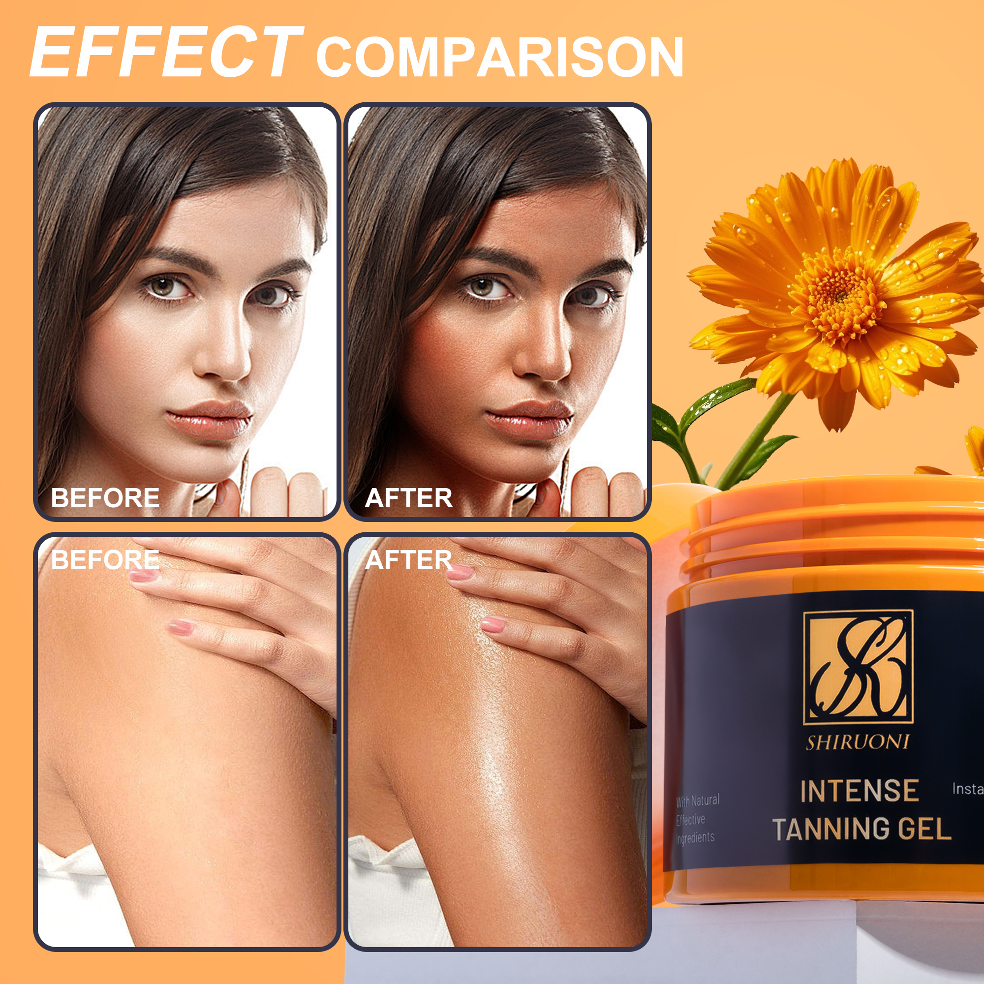 Instant Sun-Kissed Glow Tanning Gel, Long-Lasting