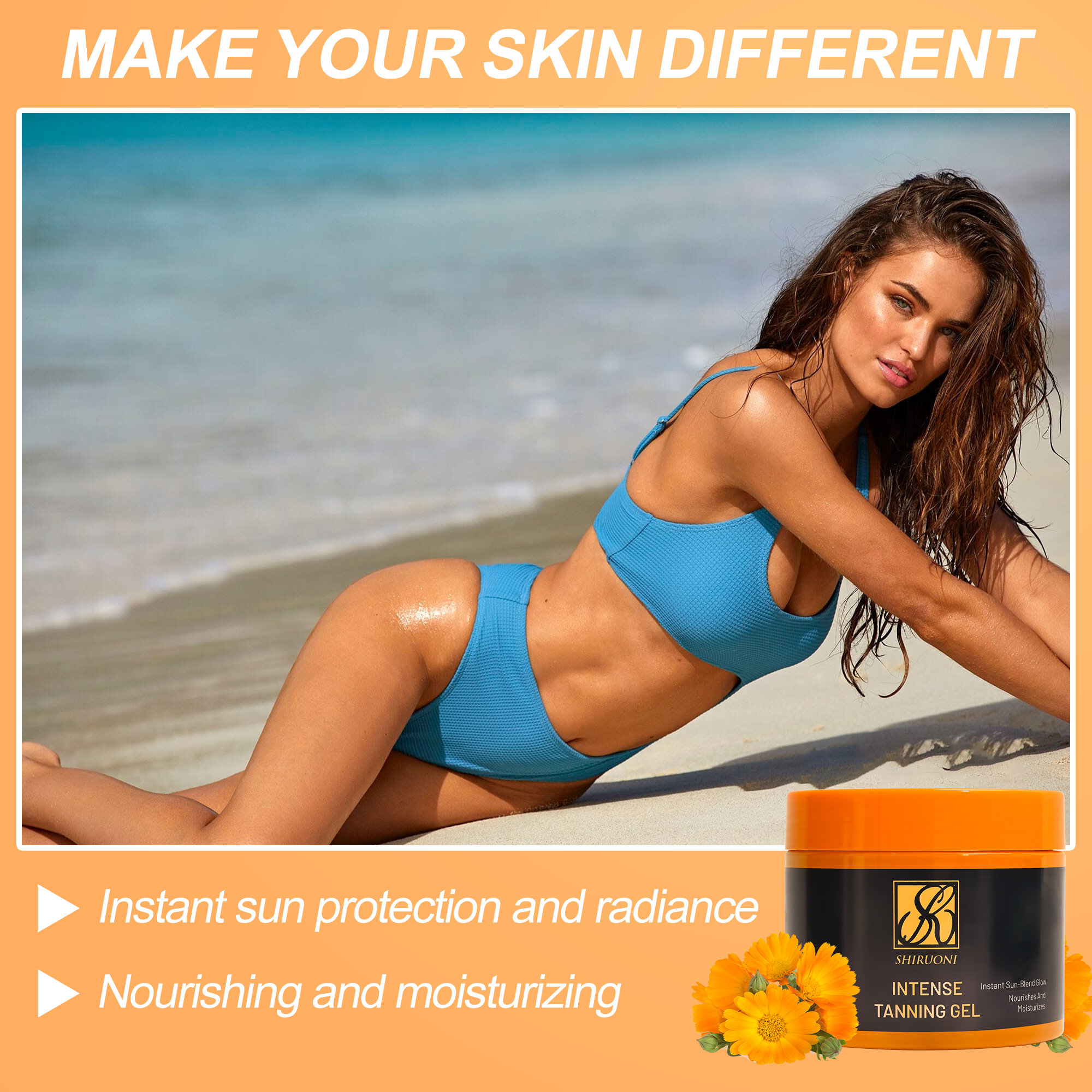 Instant Sun-Kissed Glow Tanning Gel, Long-Lasting