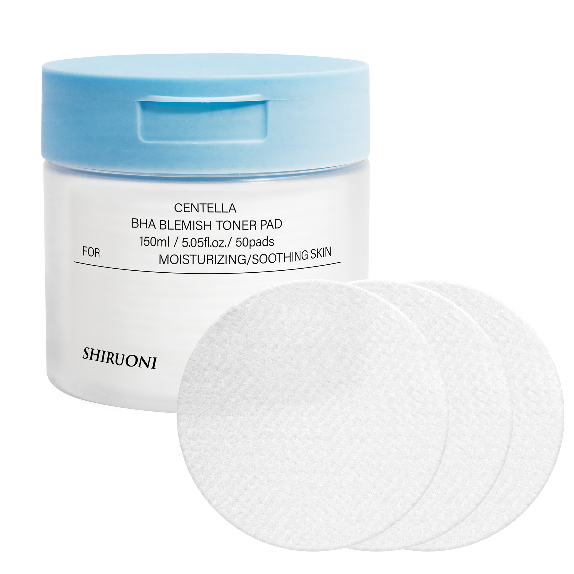 Shiruoni Centella BHA Blemish Toner Pads are specially designed to provide gentle exfoliation, deep hydration, and soothing care for blemish-prone skin. Infused with BHA + PHA + LHA complex, Centella Asiatica, and Camellia Extract, these pads help refine pores, calm irritation, and improve overall skin texture without causing dryness or sensitivity.