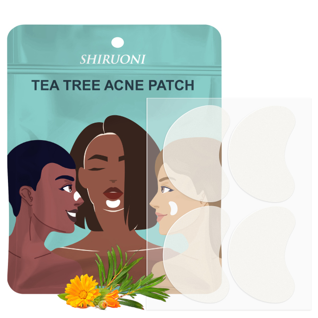 Shiruoni Tea Tree Acne Patch helps shrink acne in 4 hours with Tea Tree and Calendula Oil. Offers scar prevention, gentle care, and is fully customizable for OEM & private label needs.