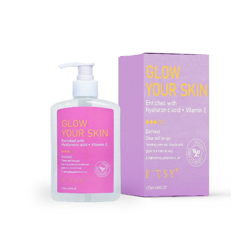 A transparent tanning gel that hydrates, brightens, and delivers a beautiful glow with each use.