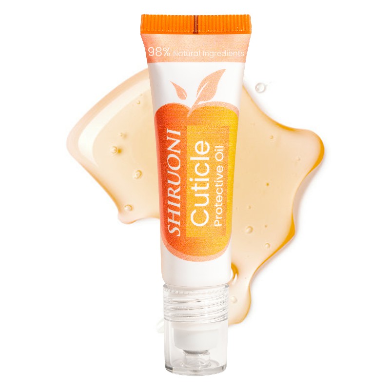 This natural cuticle oil blends almond oil, jojoba seed oil, and vitamin E to moisturize, nourish, and repair dry or damaged cuticles. Features a built-in massage tip for easy application. Ideal for daily use. OEM & private label available.