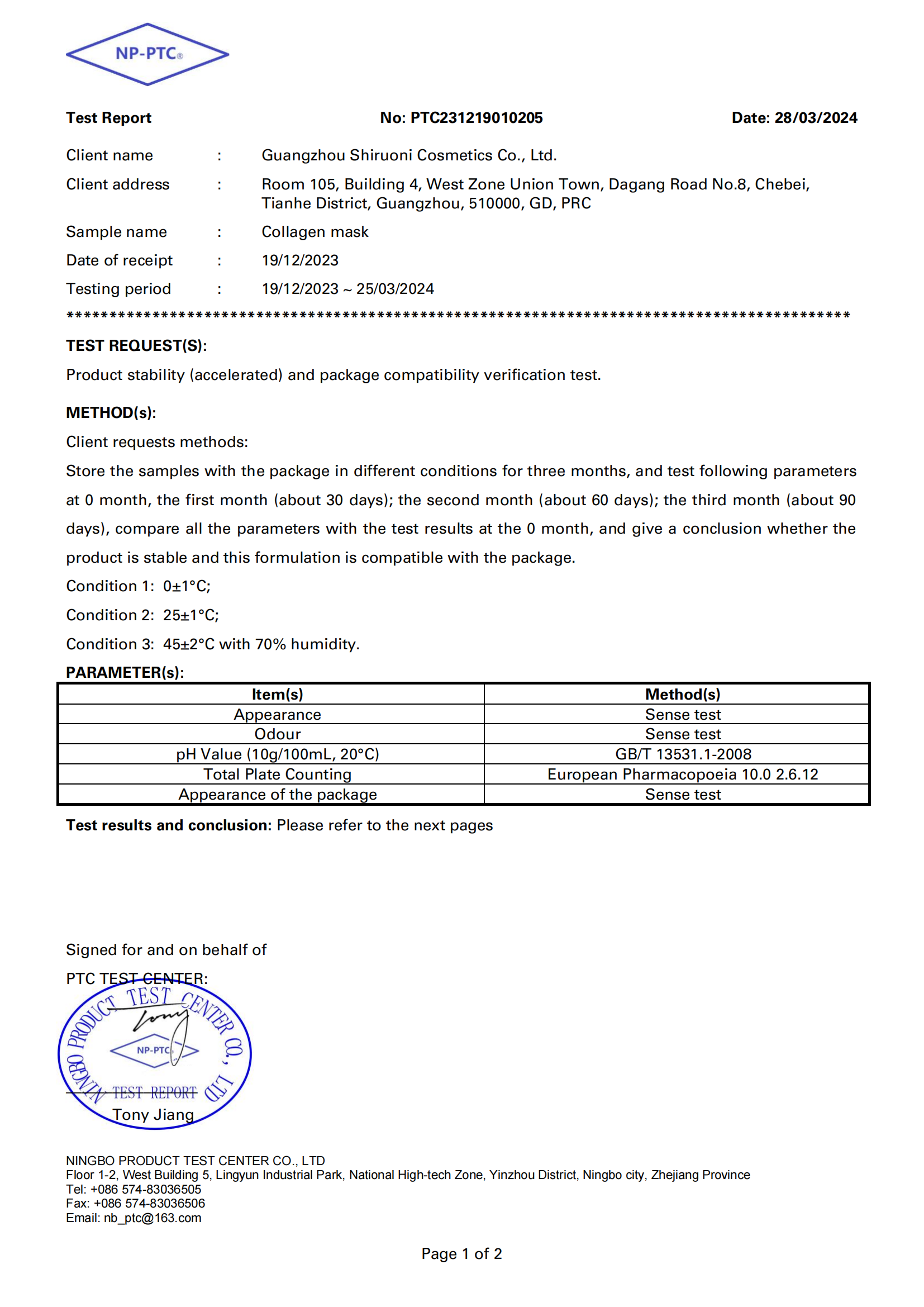 Heavy Metal Test Report