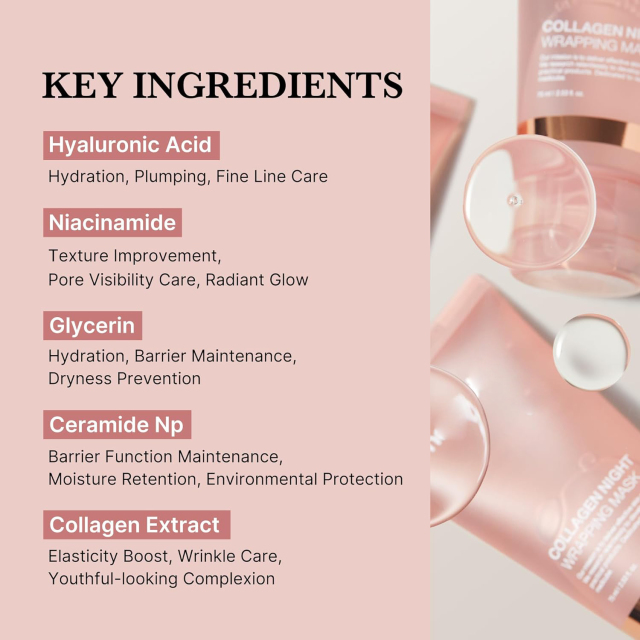 Collagen Night Wrapping Peal-off Mask, Firming & Hydrating