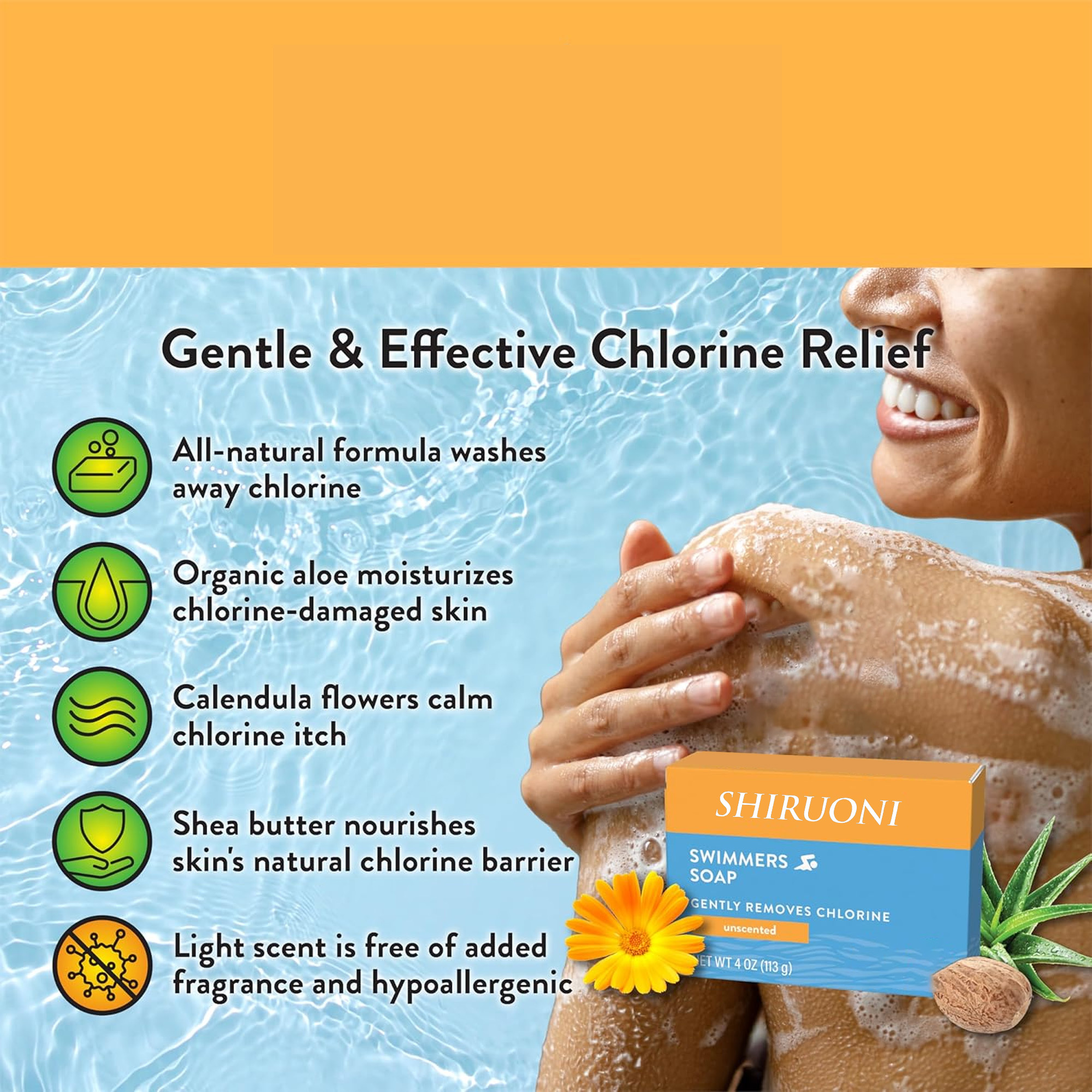 Swimmers Soap, Gently Removes Chlorine