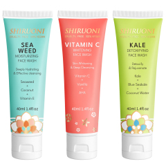 Facial Cleanser Set, Vitamin C & Kale & Seaweed