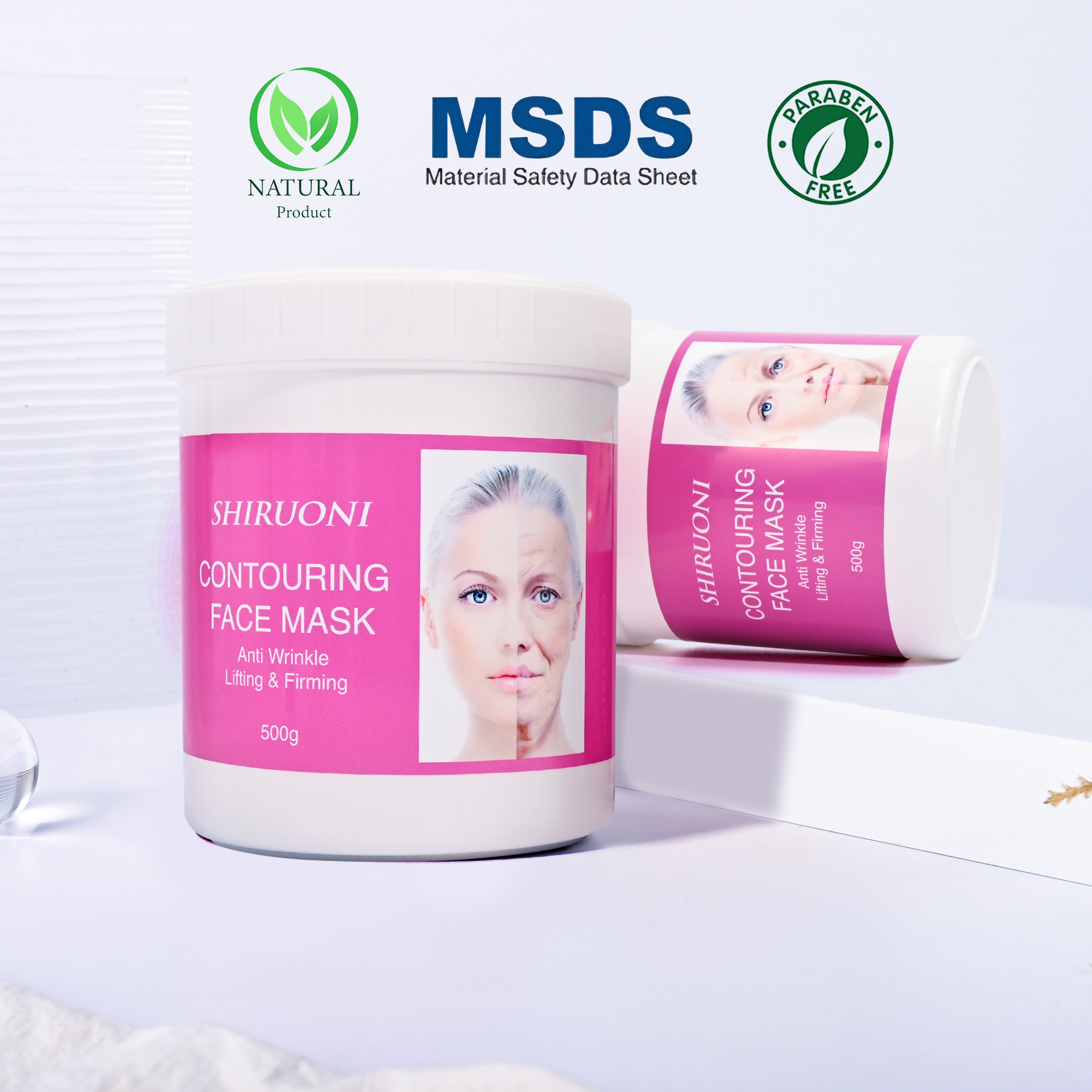 Contouring Face Mask, Anti-Wrinkle Powder