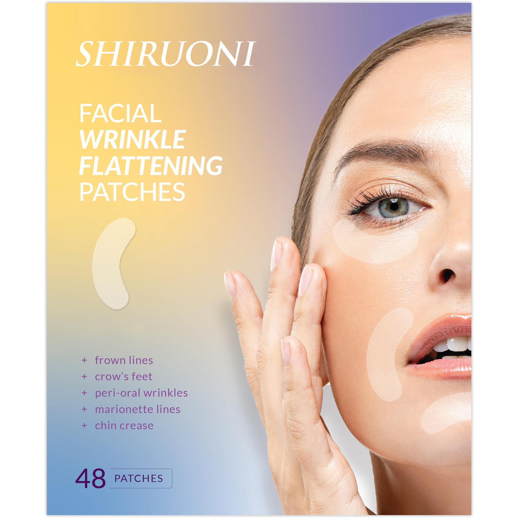 Facial Wrinkle Flattening Microneedle Patches