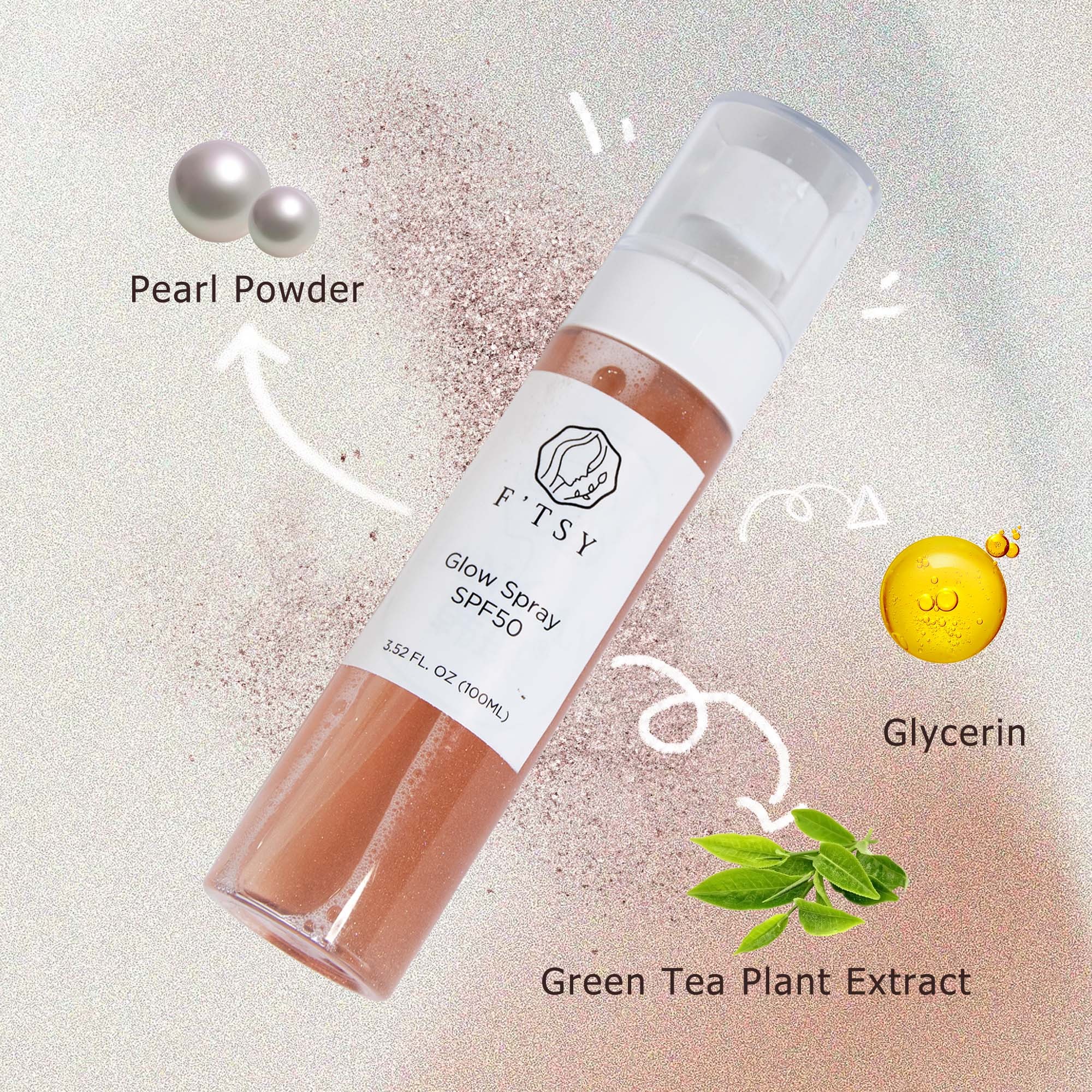 Body Glow Shimmer Sunscreen Spray, Pearlescent