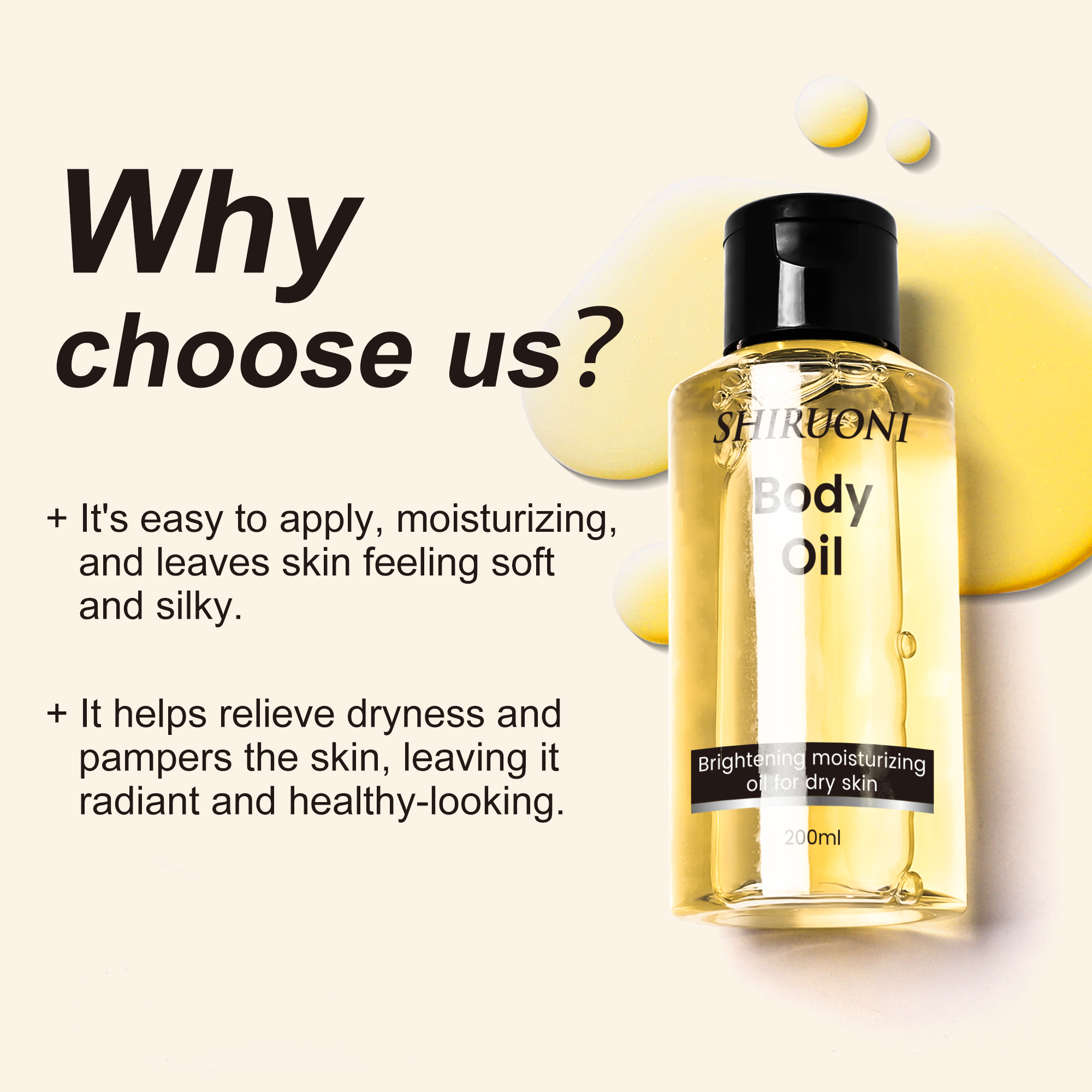 Brightening Body Oil for Dry Skin