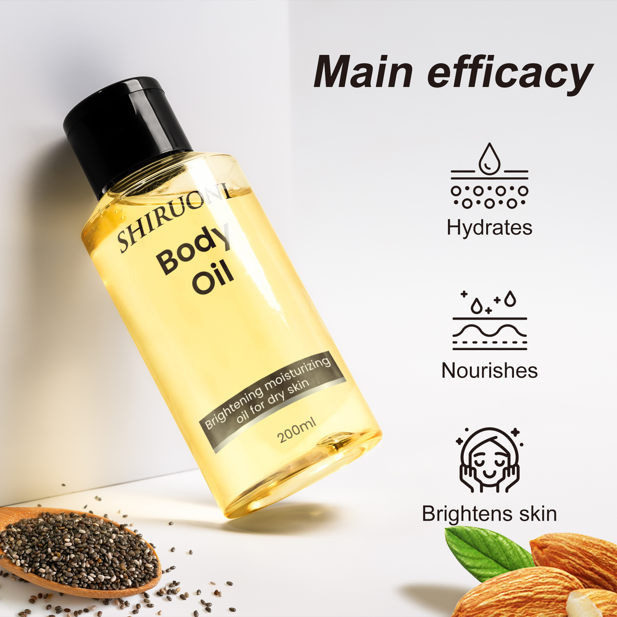 Brightening Body Oil for Dry Skin