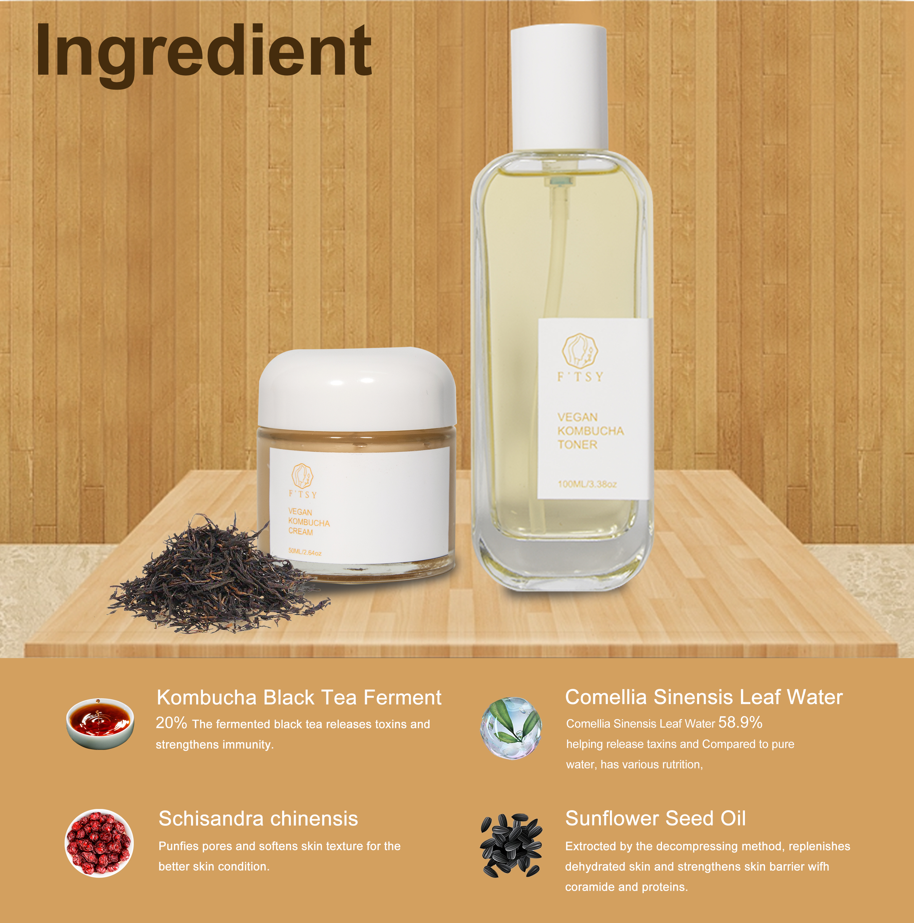 Vegan Kombucha Set, Oil Control