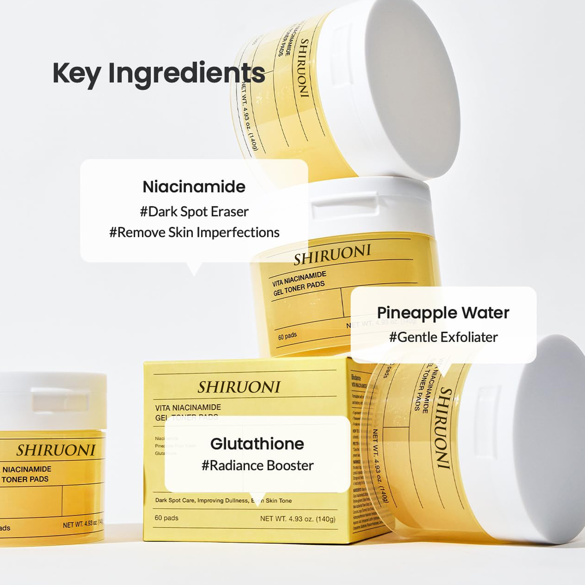 Vita Niacinamide Gel Toner Pads, Dark Spot Correcting