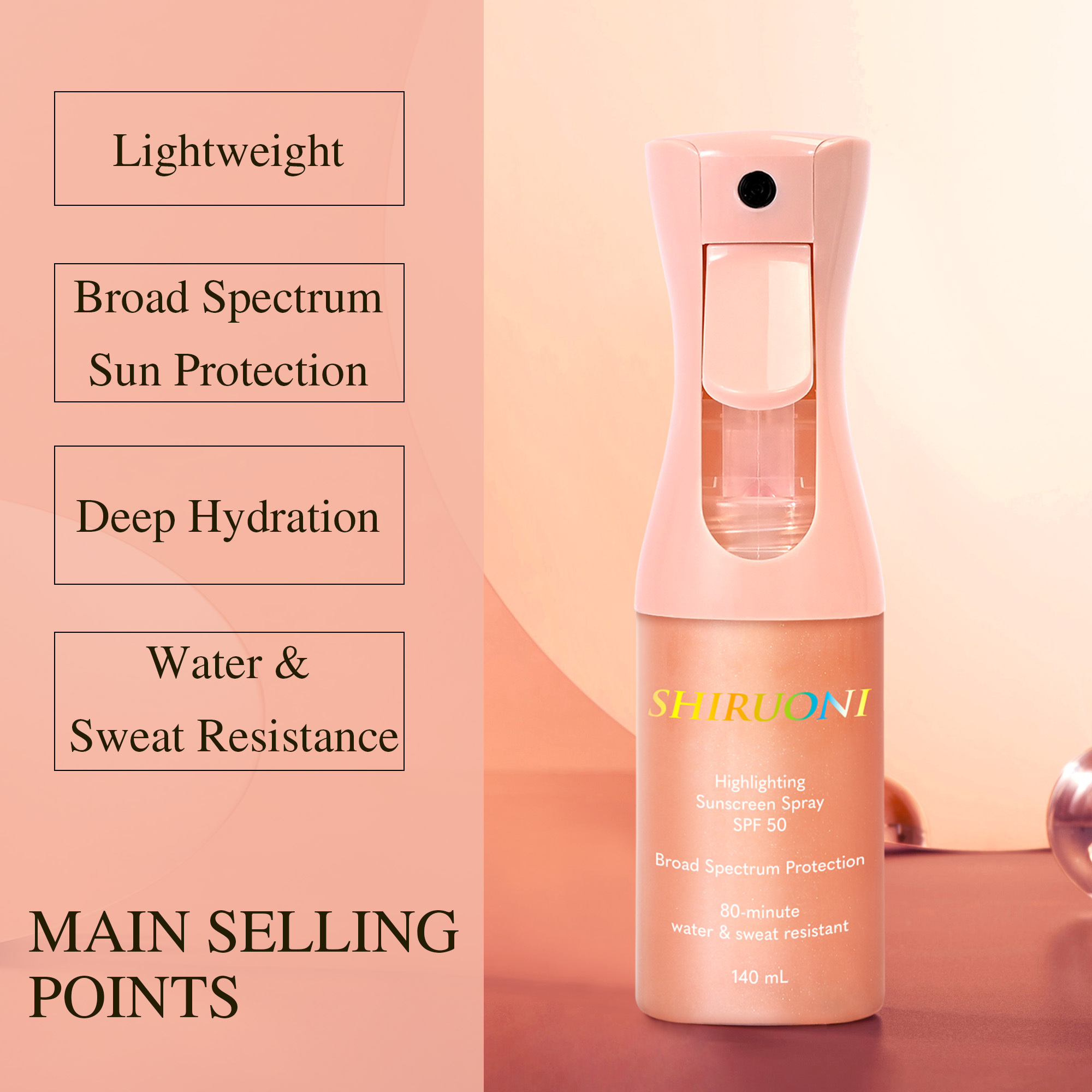 Body Glow Shimmer Sunscreen Spray
