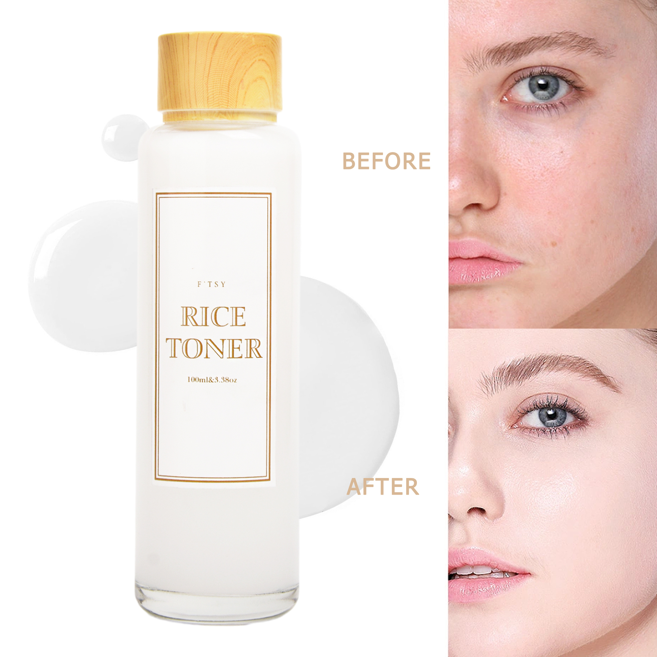 Rice Niacinamide Toner,  Brightening & Moisturizing