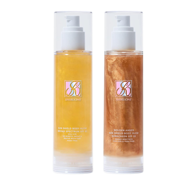 Body Glow Shimmer Sunscreen Gel, Glod & Amber