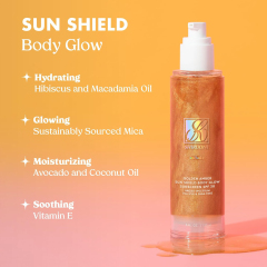 Body Glow Shimmer Sunscreen Gel, Glod & Amber