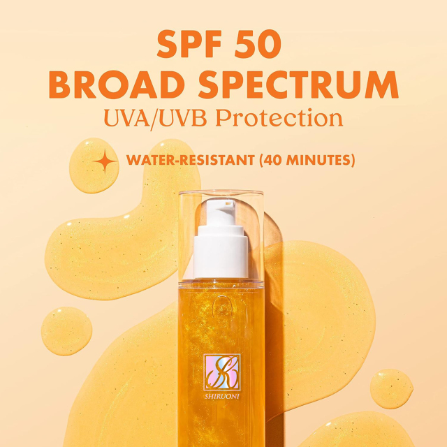 Body Glow Shimmer Sunscreen Gel, Glod & Amber