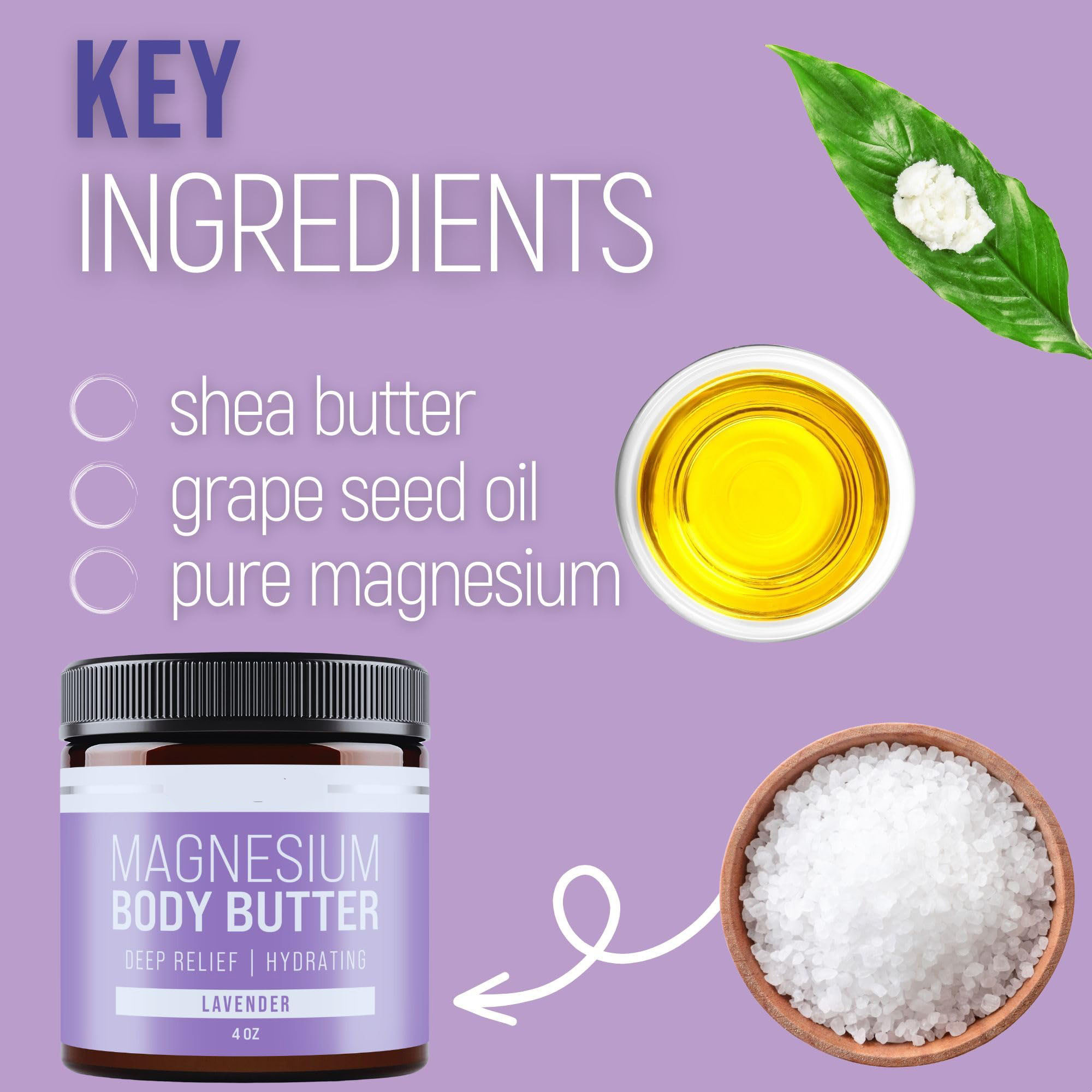 Magnesium Body Butter, Relief & Hydration