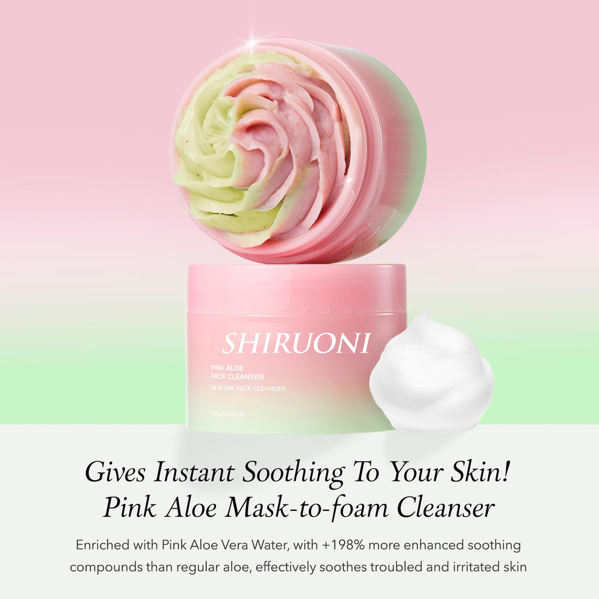 Pink Aloe Mask-to-Foam Cleanser