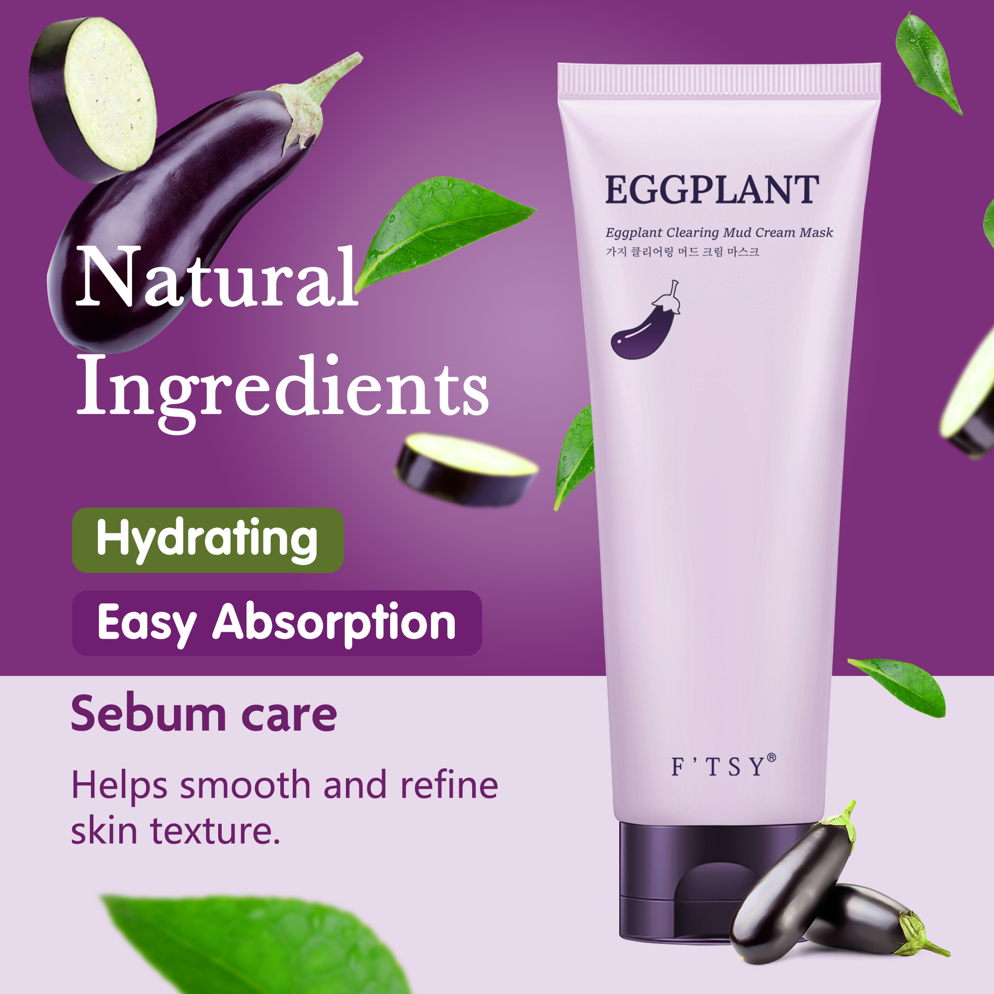 Eggplant Clearing Mud Cream Mask