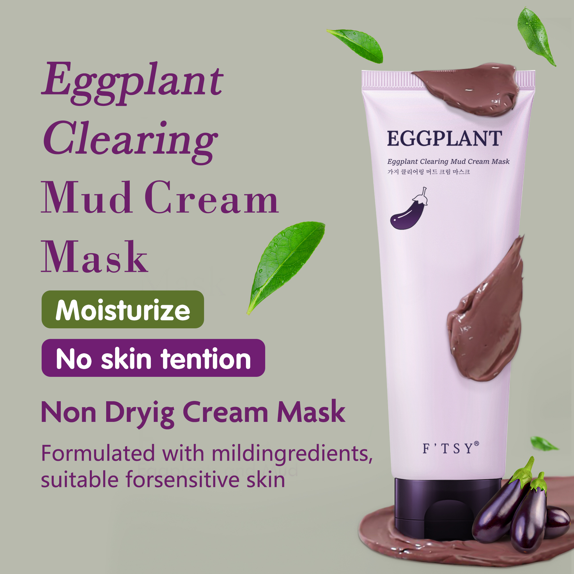 Eggplant Clearing Mud Cream Mask