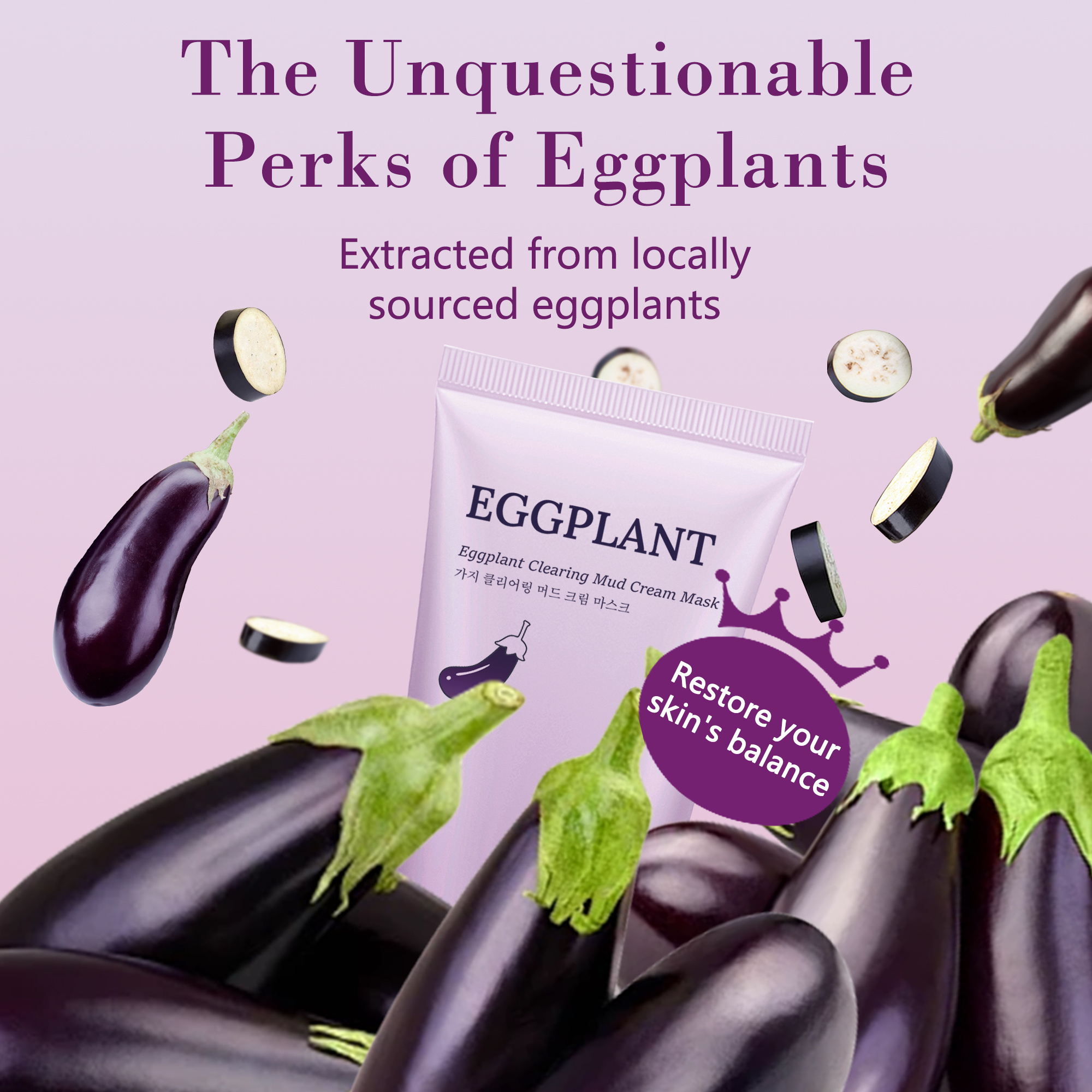 Eggplant Clearing Mud Cream Mask