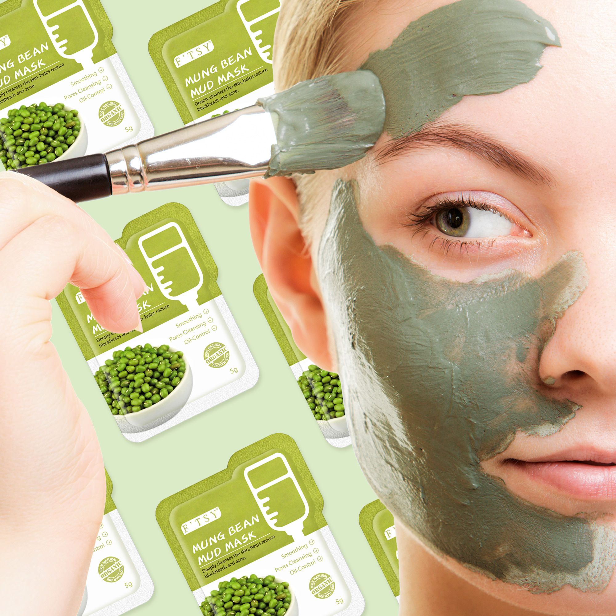 Mung Bean Mud Mask, Oil Control
