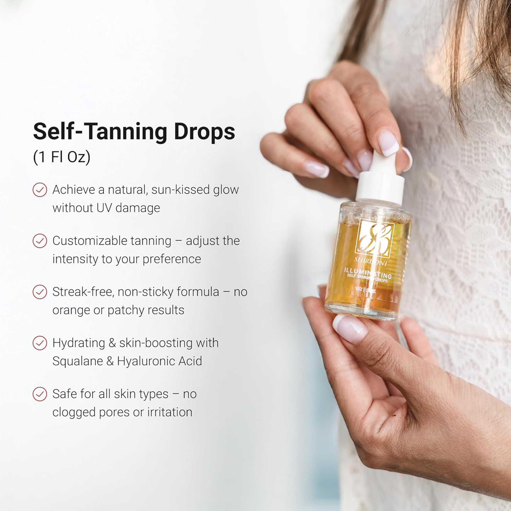 Illuminating Self Tan Drops, DHA Tanning Active
