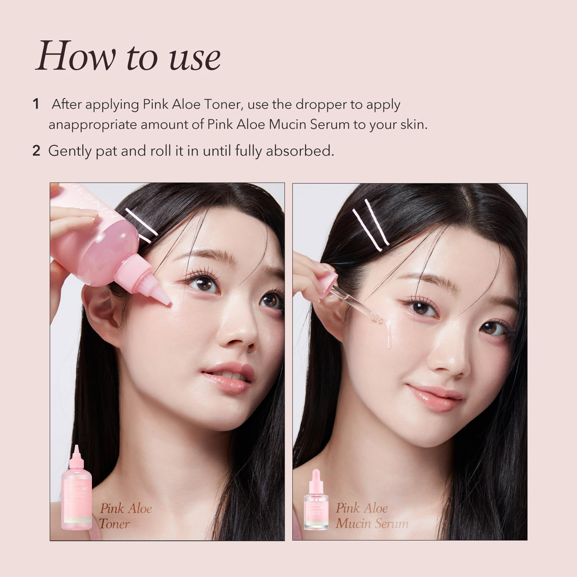 Pink Aloe Mucin Serum, Hydrating & Brightening