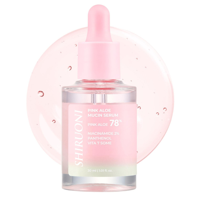 Pink Aloe Mucin Serum, Hydrating & Brightening