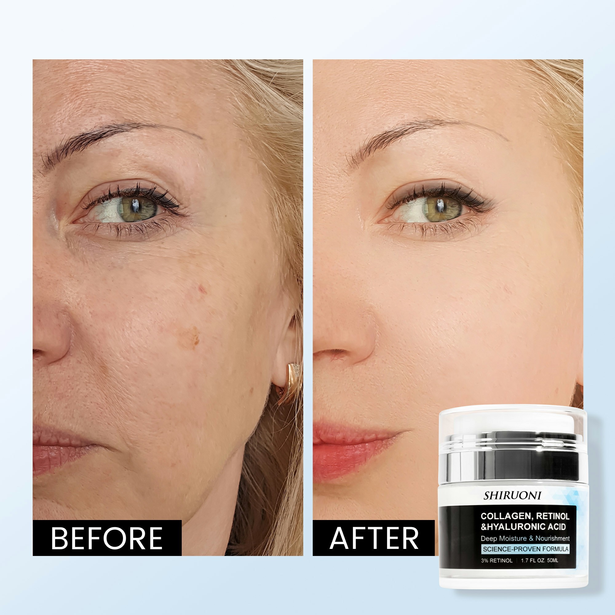 Collagen Retinol Hyaluronic Acid Cream, Anti-Aging