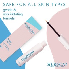Benefits Infographic → OEM Longer Eyelashes Serum Growth Thicker Darker Lashes