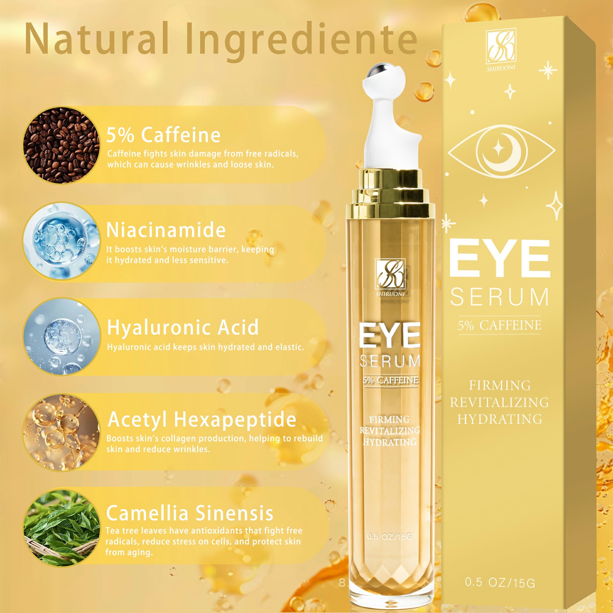 Green Tea Extract Antiaging Eye Serum OEM Manufacturer