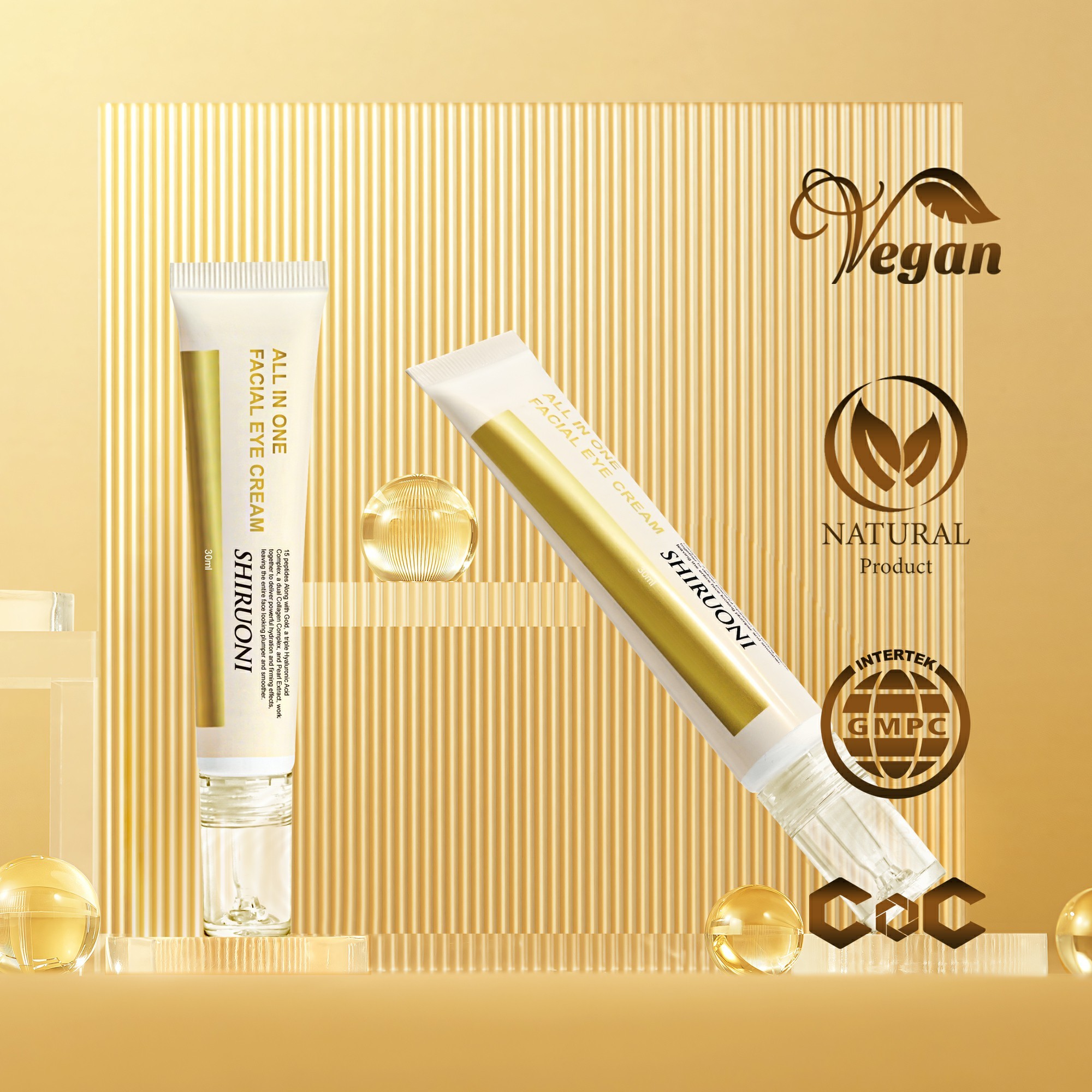 Private Label 24K Gold Eye Cream OEM Manufacturer