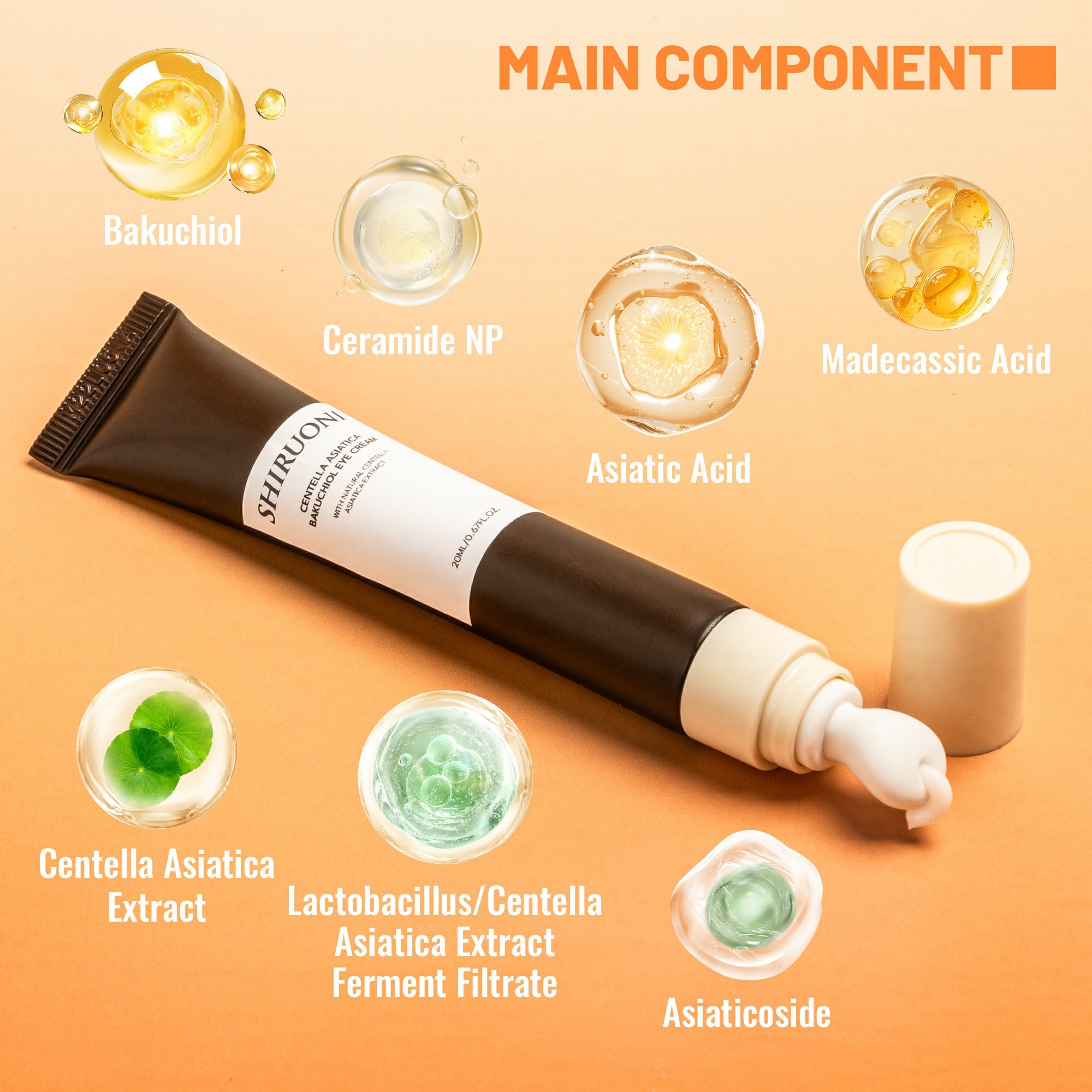 Centella Asiatica Bakuchiol Ceramide Eye Cream Factory