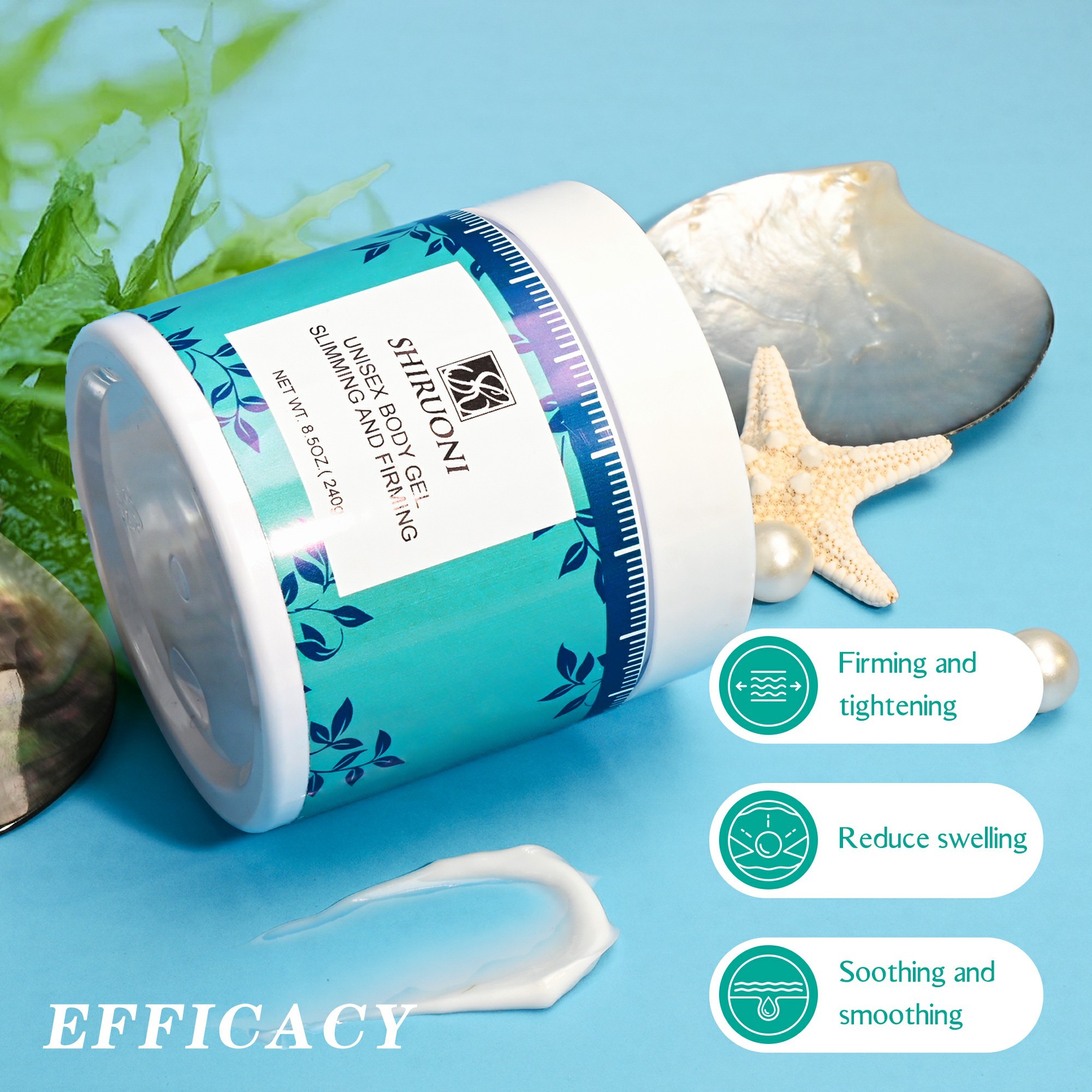 Private label belly skin tightening cream with ginger & seaweed