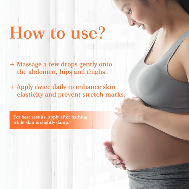 organic belly oil for stretch mark prevention private label