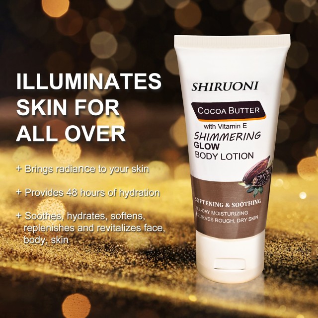 Radiant glow body lotion texture