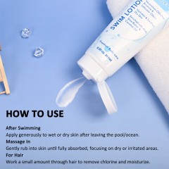 Private label swim lotion packaging for sports brands