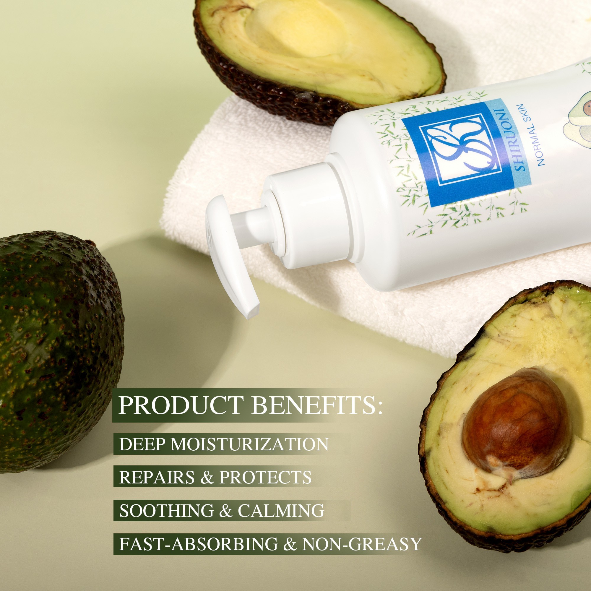 nourishing avocado body lotion for sensitive skin oem manufacturing