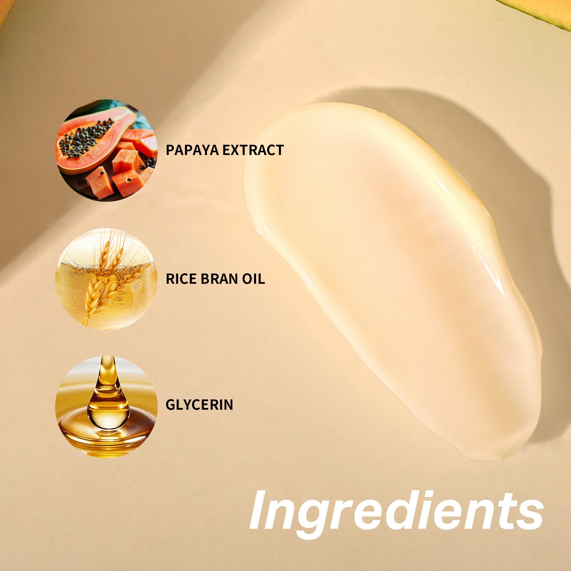 Papaya Extract Rice Bran Oil Glycerin Body Lotion Factory