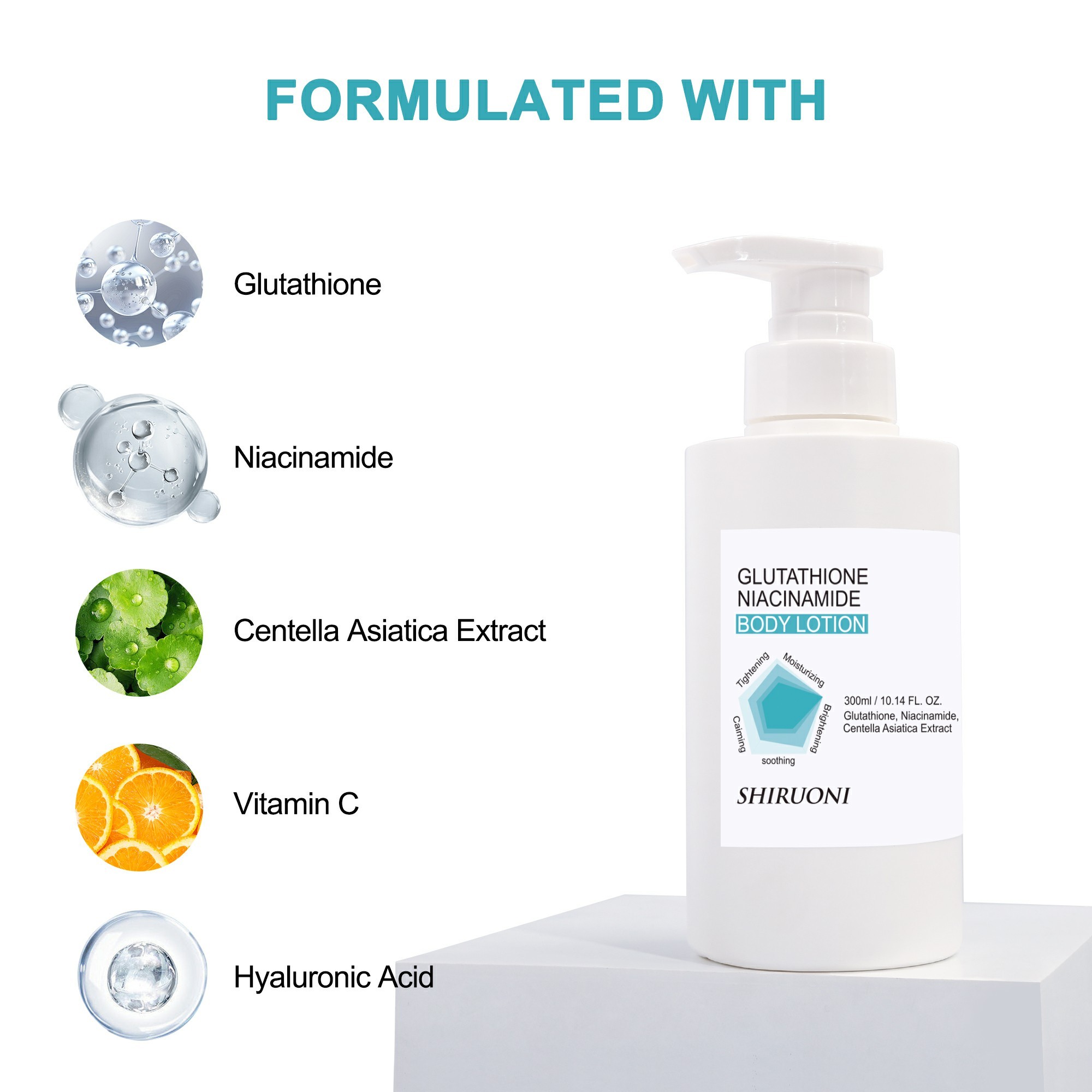 oem skin whitening cream with glutathione and niacinamide