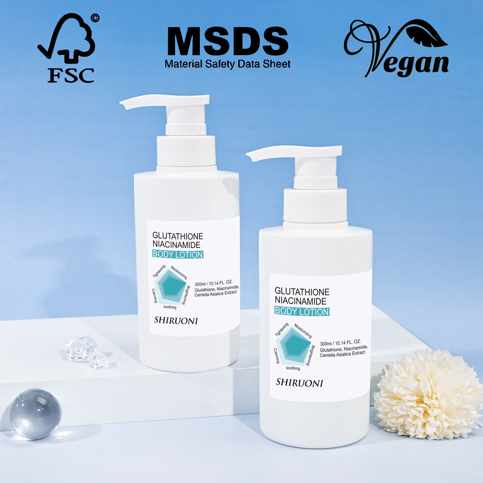 custom whitening body lotion manufacturer